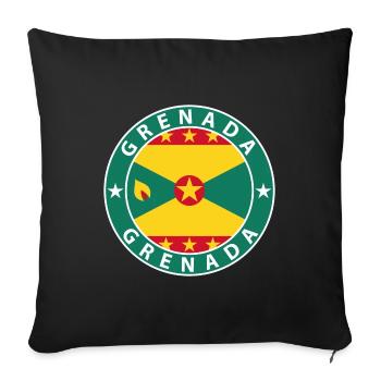 Grenada - Sofa pillowcase 17,3'' x 17,3'' (45 x 45 cm) - black - Front