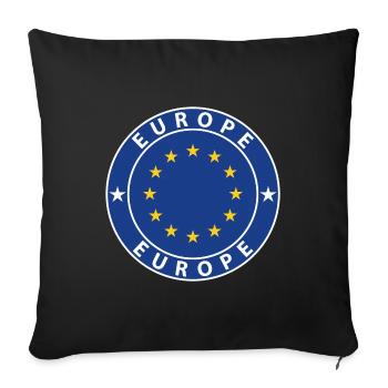 Europe - Housse de coussin décorative 45 x 45 cm - noir - Devant