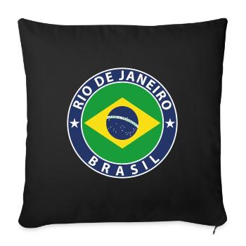 Rio de Janeiro - Sofa pillowcase 17,3'' x 17,3'' (45 x 45 cm) - black - Front