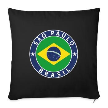 Sao Paulo - Sofakissenbezug 45 x 45 cm - Schwarz - Vorne