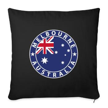 Melbourne - Housse de coussin décorative 45 x 45 cm - noir - Devant