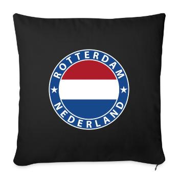 Rotterdam - Sofakissenbezug 45 x 45 cm - Schwarz - Vorne