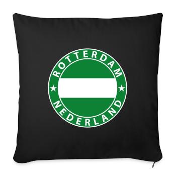 Rotterdam - Sofakissenbezug 45 x 45 cm - Schwarz - Vorne