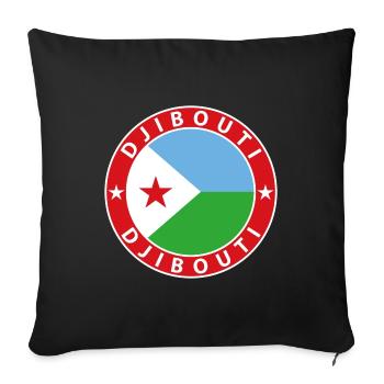 Djibouti - Sofa pillowcase 17,3'' x 17,3'' (45 x 45 cm) - black - Front