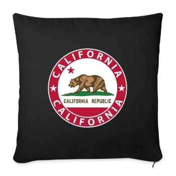 California - Sofa pillowcase 17,3'' x 17,3'' (45 x 45 cm) - black - Front