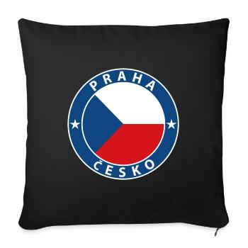 Prague - Sofa pillowcase 17,3'' x 17,3'' (45 x 45 cm) - black - Front