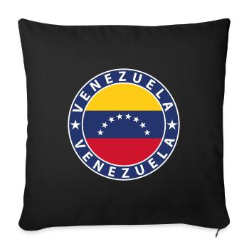 Venezuela - Sofa pillowcase 17,3'' x 17,3'' (45 x 45 cm) - black - Front