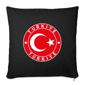 Türkei - Sofakissenbezug 45 x 45 cm - Schwarz - Vorne
