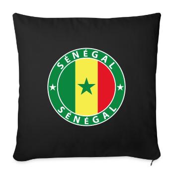 Sénégal - Housse de coussin décorative 45 x 45 cm - noir - Devant