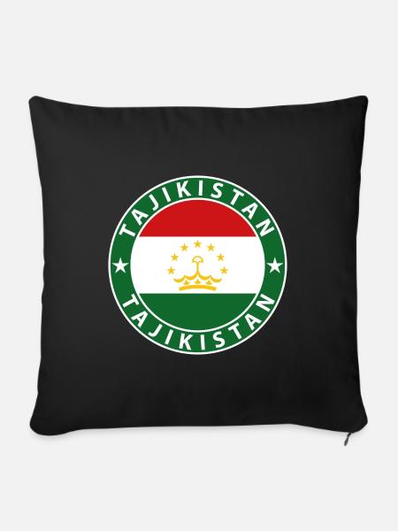 Tadschikistan - Sofakissenbezug 45 x 45 cm - Schwarz