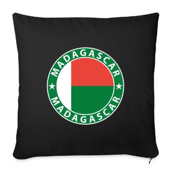 Madagascar - Sofa pillowcase 17,3'' x 17,3'' (45 x 45 cm) - black - Front