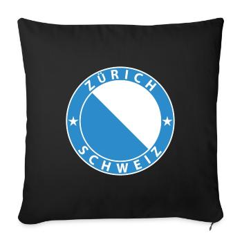 Zurich - Sofa pillowcase 17,3'' x 17,3'' (45 x 45 cm) - black - Front