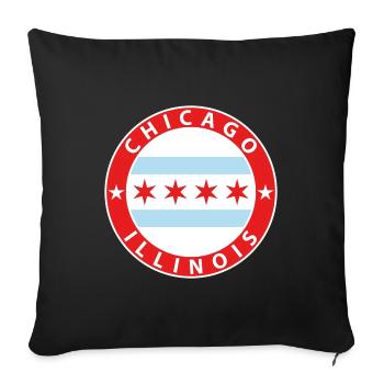 Chicago - Sofa pillowcase 17,3'' x 17,3'' (45 x 45 cm) - black - Front