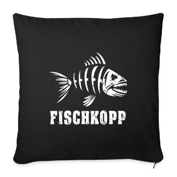 Fischkopp - Housse de coussin décorative 45 x 45 cm - noir - Devant