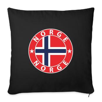 Norway - Sofa pillowcase 17,3'' x 17,3'' (45 x 45 cm) - black - Front