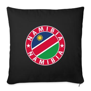 Namibia - Sofa pillowcase 17,3'' x 17,3'' (45 x 45 cm) - black - Front