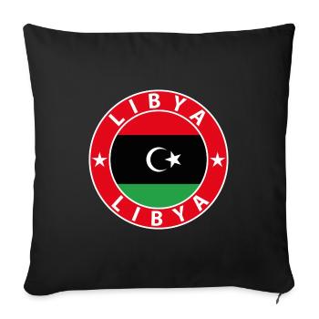 Libyen - Sofakissenbezug 45 x 45 cm - Schwarz - Vorne