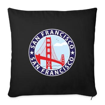 San Francisco - Housse de coussin décorative 45 x 45 cm - noir - Devant