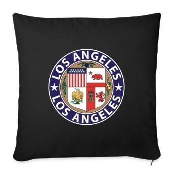Los Angeles - Sofa pillowcase 17,3'' x 17,3'' (45 x 45 cm) - black - Front