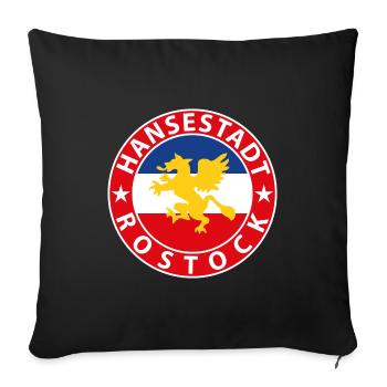 Rostock - Sofakissenbezug 45 x 45 cm - Schwarz - Vorne