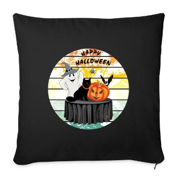 Happy Halloween. Funny design - Sofa pillowcase 17,3'' x 17,3'' (45 x 45 cm) - black - Front
