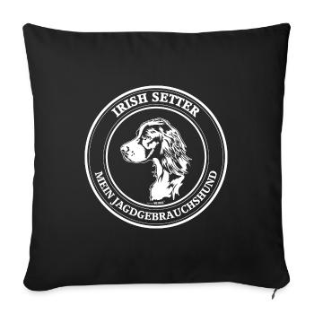 Irish Setter Jagdgebrauchshund Jagdhund Wilsigns - Sofakissenbezug 45 x 45 cm - Schwarz - Vorne