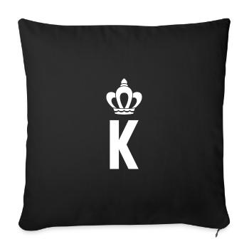 King and Queen Couple - Sofa pillowcase 17,3'' x 17,3'' (45 x 45 cm) - black - Front