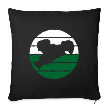 Saxe drapeau en contours Drapeau saxon Ossi SN - Housse de coussin décorative 45 x 45 cm - noir - Devant