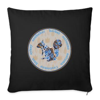 autumn 57 e 262 - Sofa pillowcase 17,3'' x 17,3'' (45 x 45 cm) - black - Front