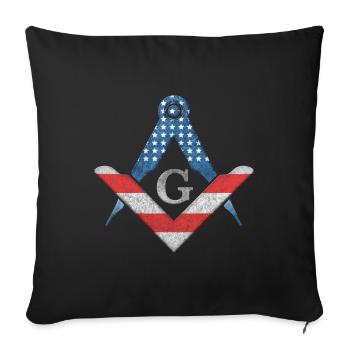 Masonic Freemasonry Fraternal - Sofakissenbezug 45 x 45 cm - Schwarz - Vorne