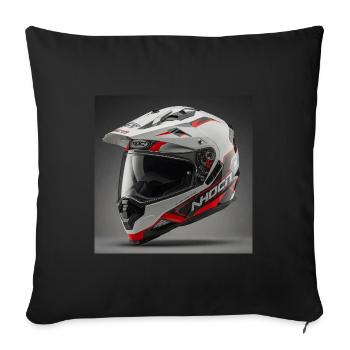 Sporty helmets for motorcycle enthusiasts - Sofa pillowcase 17,3'' x 17,3'' (45 x 45 cm) - black - Front