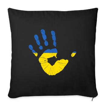 Drapeau Ukraine Drapeau ukrainien drapeau ukrainien - Housse de coussin décorative 45 x 45 cm - noir - Devant