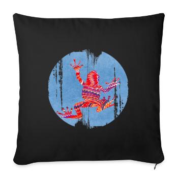 frosch 110 a - Sofakissenbezug 45 x 45 cm - Schwarz - Vorne