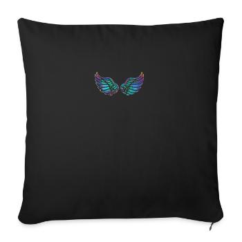 Wings - Sofa pillowcase 17,3'' x 17,3'' (45 x 45 cm) - black - Front