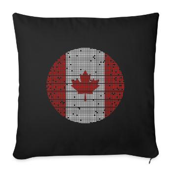 Drapeau du Canada Feuille d’érable Drapeau canadien Canada - Housse de coussin décorative 45 x 45 cm - noir - Devant