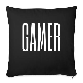 Joueur - Housse de coussin décorative 45 x 45 cm - noir - Devant