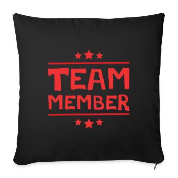 Team Mitglied - Sofakissenbezug 45 x 45 cm - Schwarz - Vorne