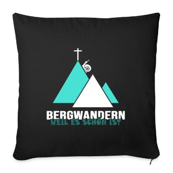 Randonnée en montagne Escalade en ferrata Alpinisme Escalade - Housse de coussin décorative 45 x 45 cm - noir - Devant