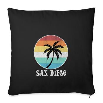 San Diego - Sofa pillowcase 17,3'' x 17,3'' (45 x 45 cm) - black - Front