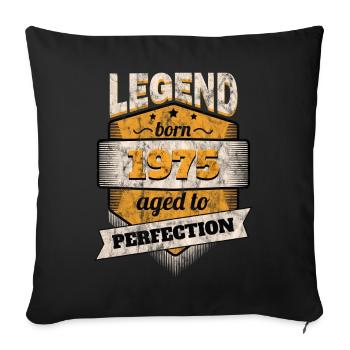 1975 - Sofa pillowcase 17,3'' x 17,3'' (45 x 45 cm) - black - Front