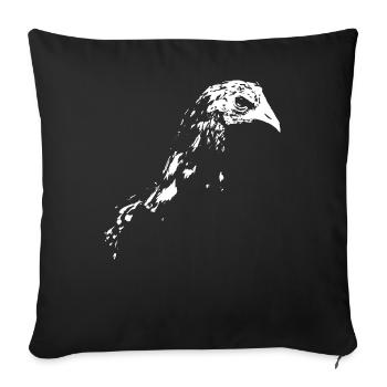 Chicken - Flower Chicken / Chicken Paper Cut - Sofa pillowcase 17,3'' x 17,3'' (45 x 45 cm) - black - Front