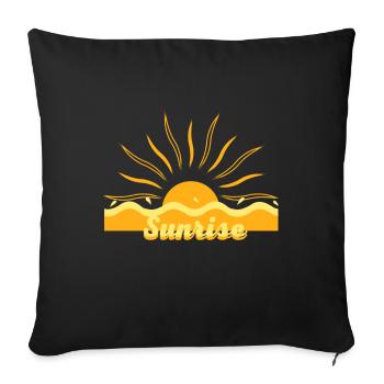 Sunrise - Sofakissenbezug 45 x 45 cm - Schwarz - Vorne