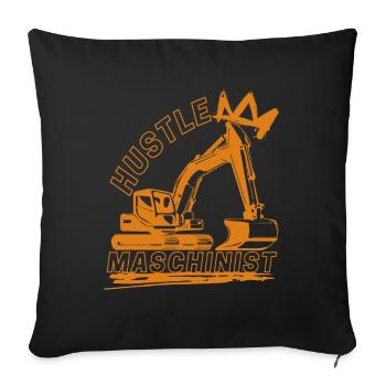 Hustle Maschinist - Sofakissenbezug 45 x 45 cm - Schwarz - Vorne