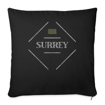 Surrey - Housse de coussin décorative 45 x 45 cm - noir - Devant