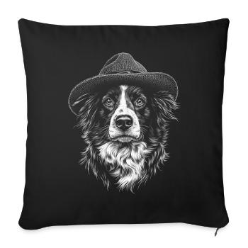 Australian Shepherd Dog Herding Dog Herding Dog Aussi - Sofa pillowcase 17,3'' x 17,3'' (45 x 45 cm) - black - Front
