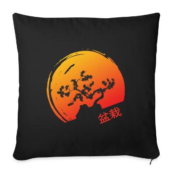 Bonsai Bonsai Tree Bonsai Art - Sofa pillowcase 17,3'' x 17,3'' (45 x 45 cm) - black - Front