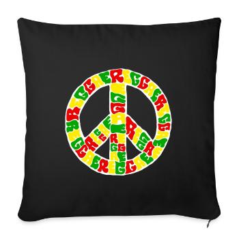 Reggae - Sofa pillowcase 17,3'' x 17,3'' (45 x 45 cm) - black - Front