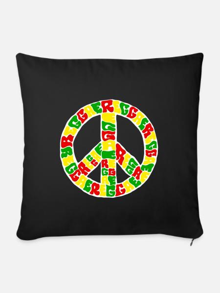 Reggae - Sofakissenbezug 45 x 45 cm - Schwarz