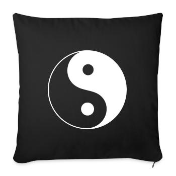 Yin Yang - Sofa pillowcase 17,3'' x 17,3'' (45 x 45 cm) - black - Front