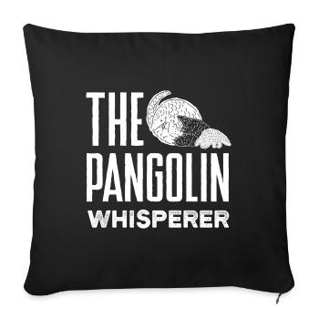Pangolins The Pangolin Whisperer - Sofa pillowcase 17,3'' x 17,3'' (45 x 45 cm) - black - Front